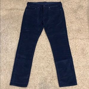 Levi's 511 Mens Slim Fit Corduroy Pants Blue 34x32